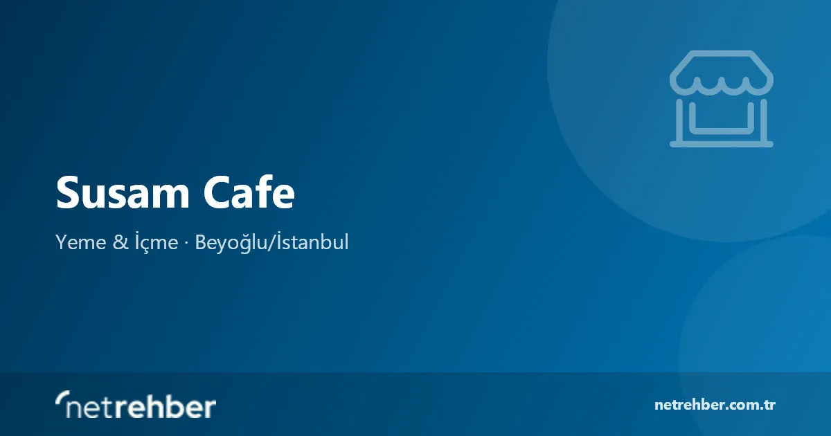 Susam Cafe kapak görseli