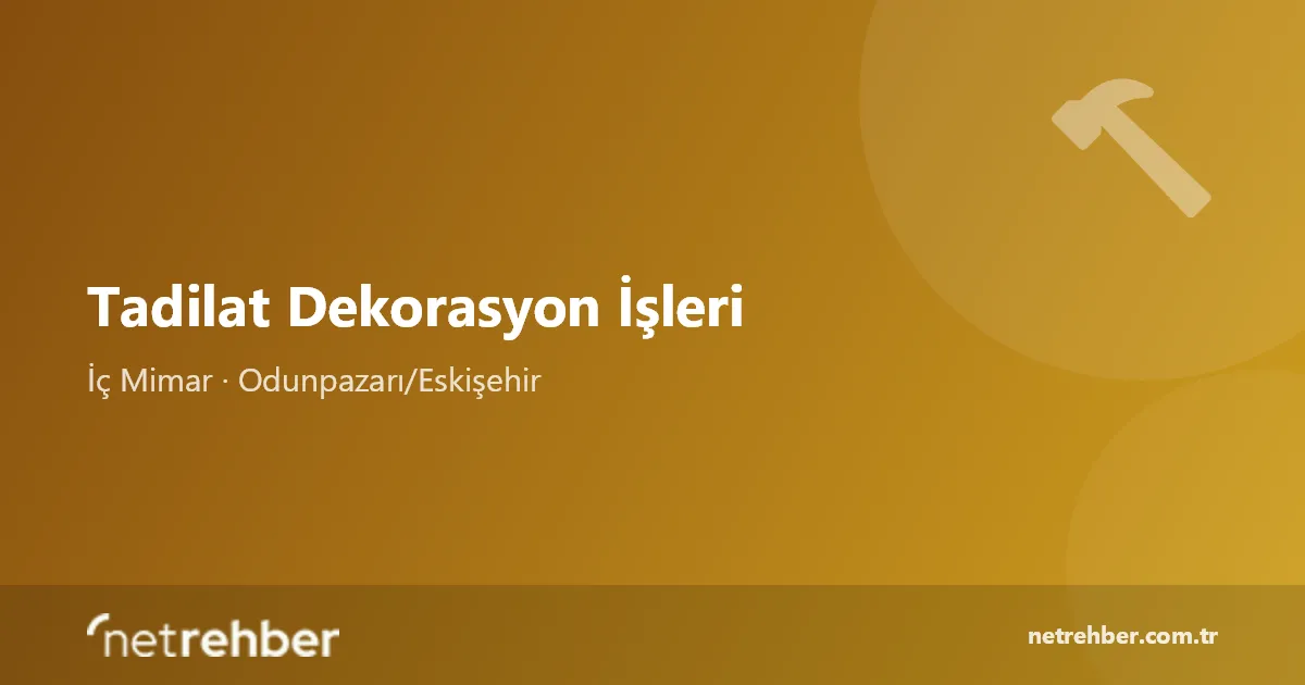 Tadilat Dekorasyon İşleri kapak görseli