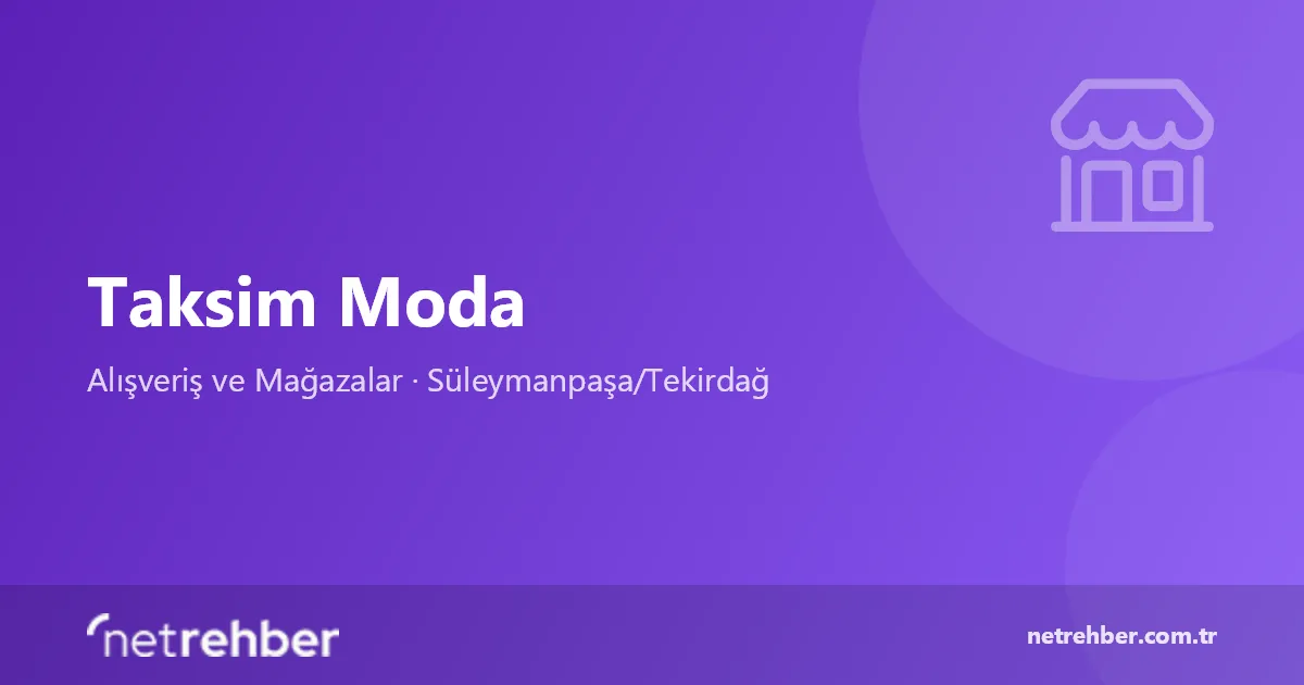 Taksim Moda kapak görseli