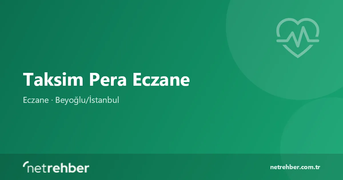 Taksim Pera Eczane kapak görseli