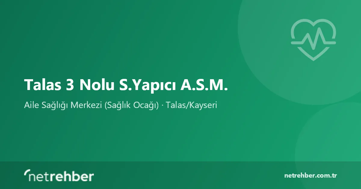 Talas 3 Nolu S.Yapıcı A.S.M. kapak görseli