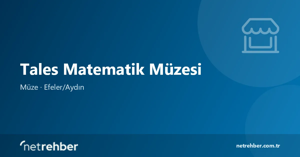 Tales Matematik Müzesi kapak görseli