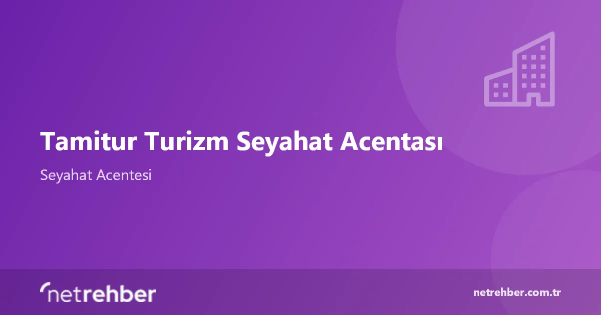 Tamitur Turizm Seyahat Acentası kapak görseli