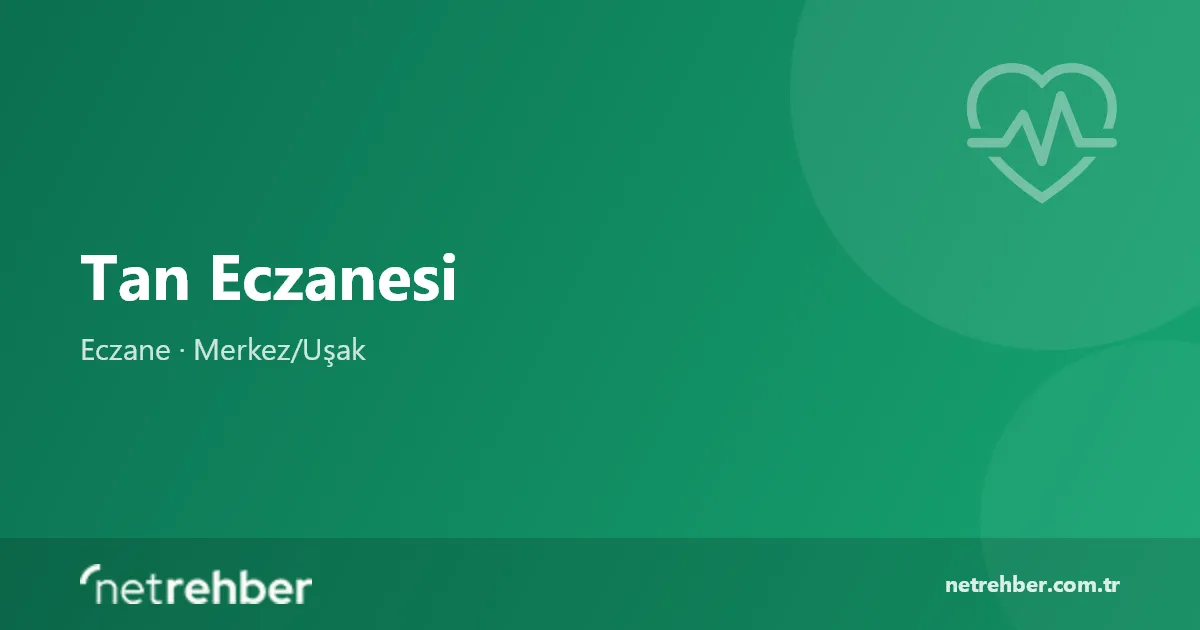 Tan Eczanesi kapak görseli