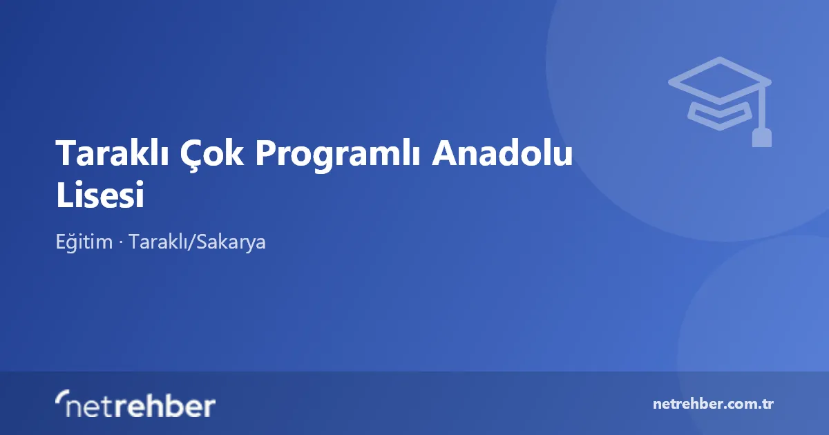 Taraklı Çok Programlı Anadolu Lisesi kapak görseli