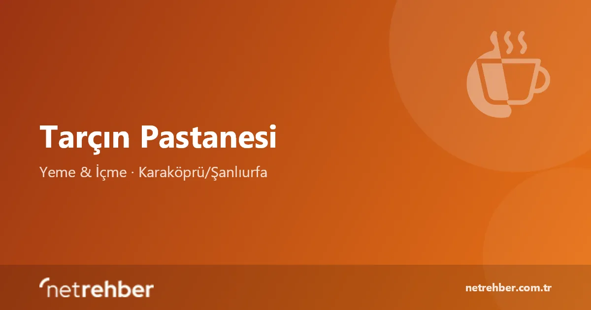 Tarçın Pastanesi kapak görseli