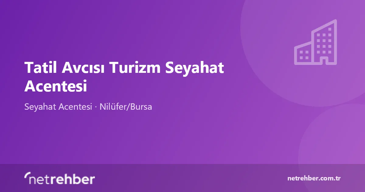 Tatil Avcısı Turizm Seyahat Acentesi kapak görseli