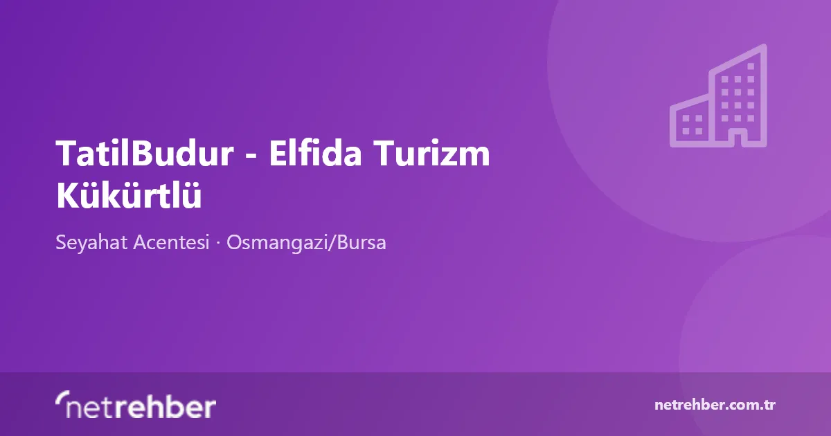 TatilBudur - Elfida Turizm Kükürtlü kapak görseli