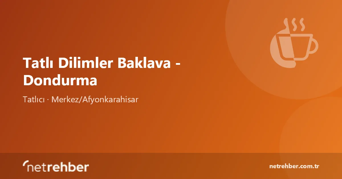 Tatlı Dilimler Baklava - Dondurma kapak görseli