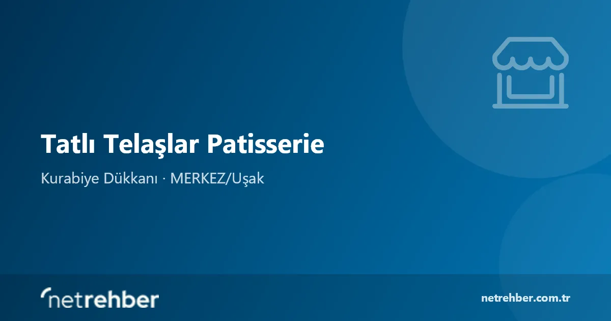 Tatlı Telaşlar Patisserie kapak görseli