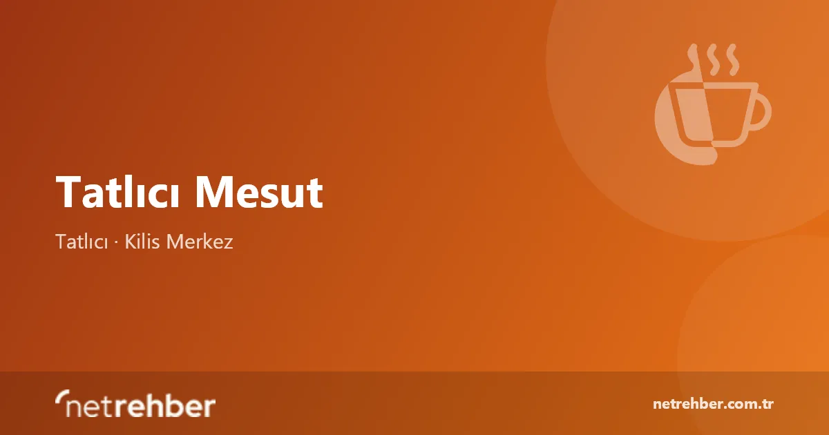 Tatlıcı Mesut kapak görseli