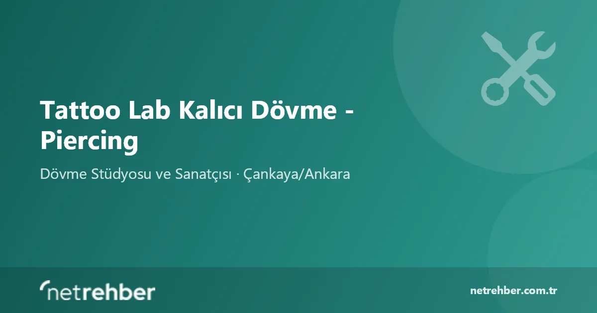 Tattoo Lab Kalıcı Dövme - Piercing kapak görseli
