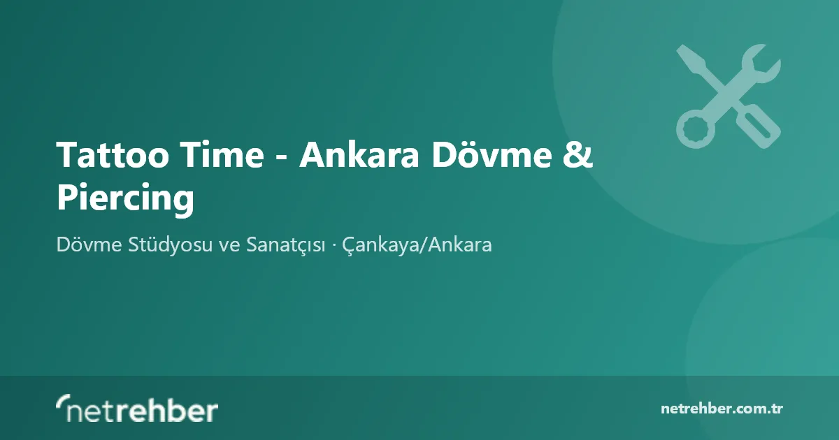 Tattoo Time - Ankara Dövme & Piercing kapak görseli