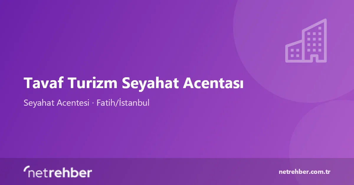 Tavaf Turizm Seyahat Acentası kapak görseli