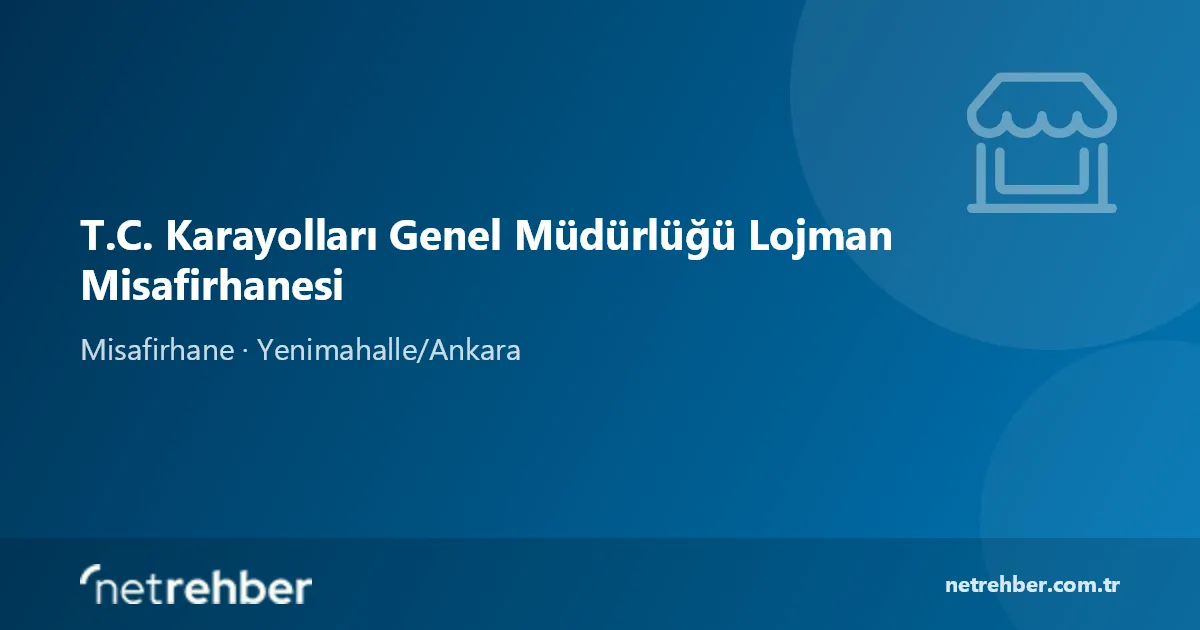T.C. Karayolları Genel Müdürlüğü Lojman Misafirhanesi kapak görseli