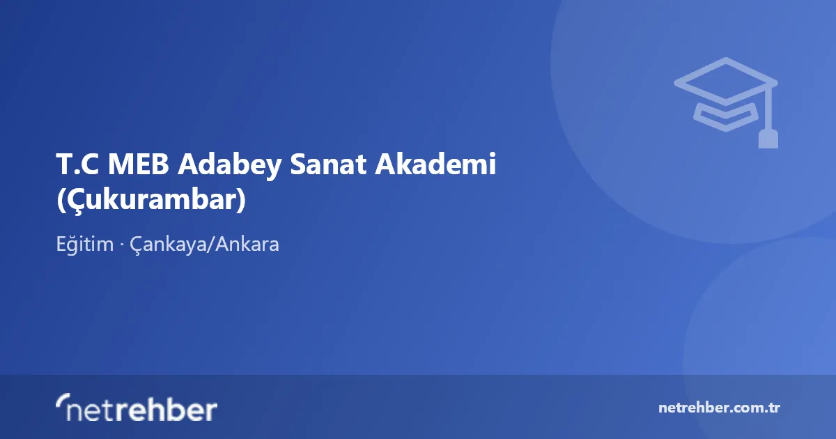 T.C MEB Adabey Sanat Akademi (Çukurambar) kapak görseli