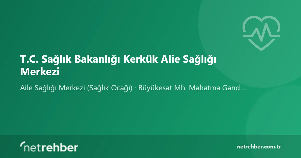 T.C. Sağlık Bakanlığı Kerkük Alie Sağlığı Merkezi kapak görseli