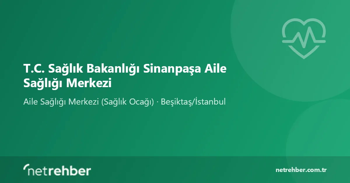 T.C. Sağlık Bakanlığı Sinanpaşa Aile Sağlığı Merkezi kapak görseli