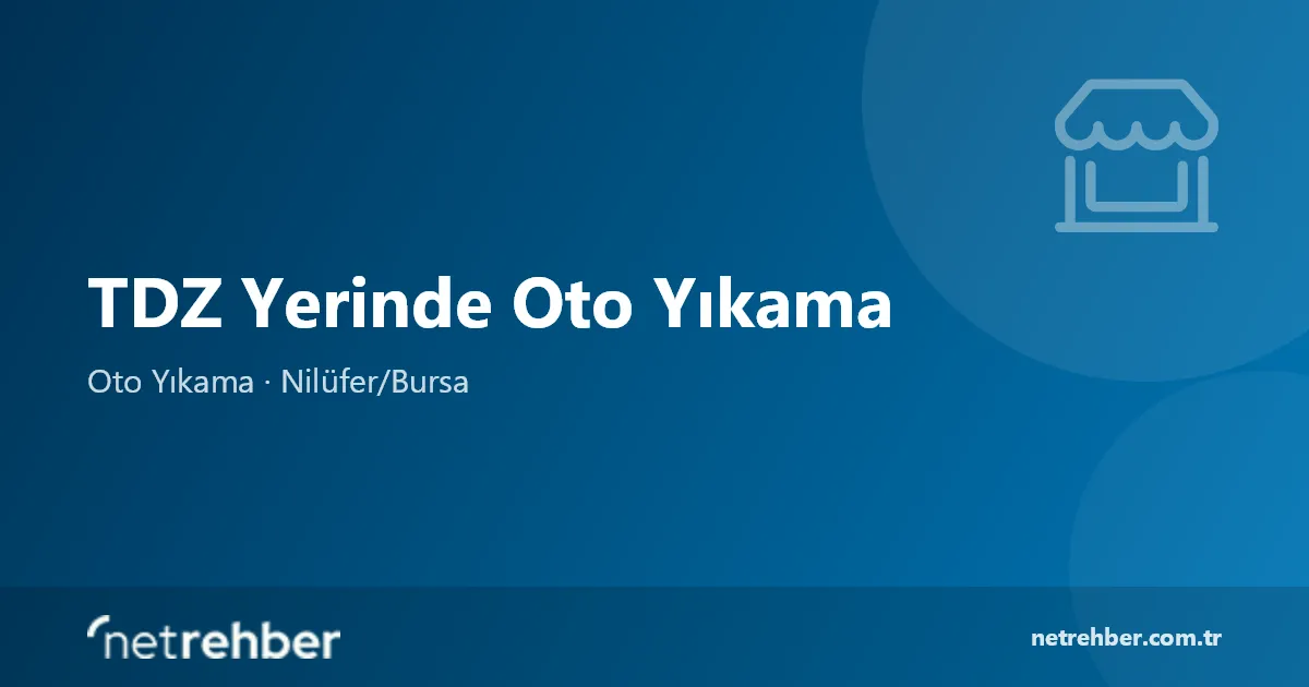 TDZ Yerinde Oto Yıkama kapak görseli