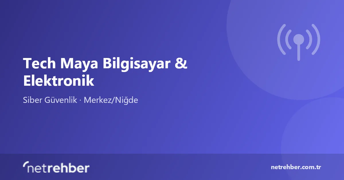 Tech Maya Bilgisayar & Elektronik kapak görseli