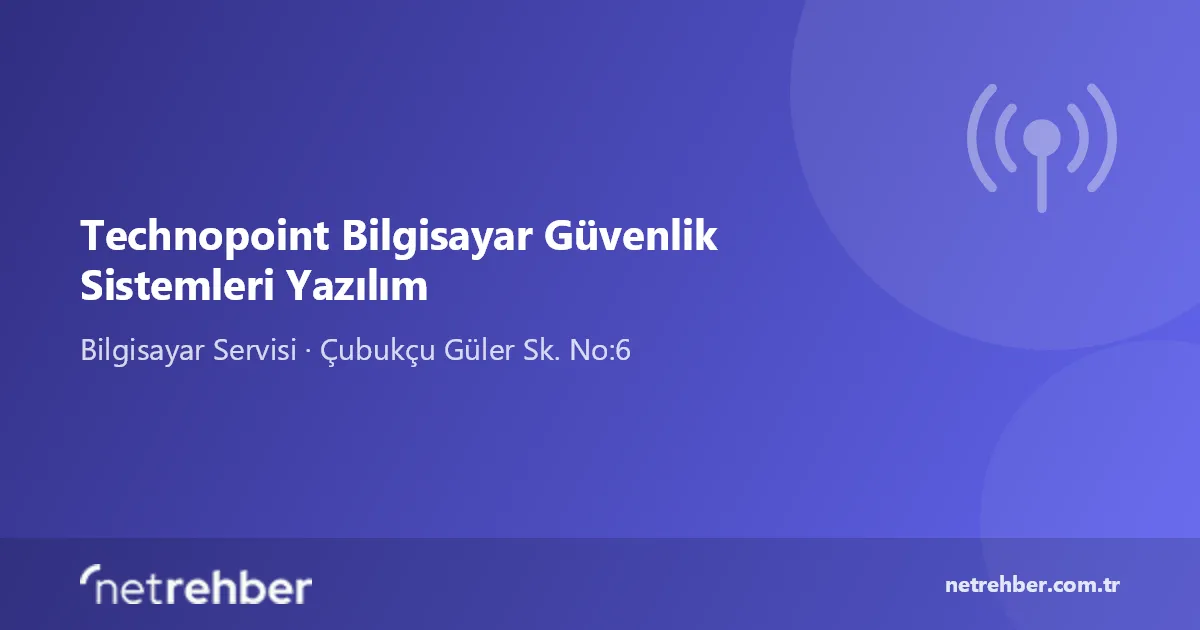 Technopoint Bilgisayar Güvenlik Sistemleri Yazılım kapak görseli