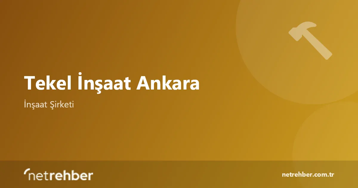 Tekel İnşaat Ankara kapak görseli