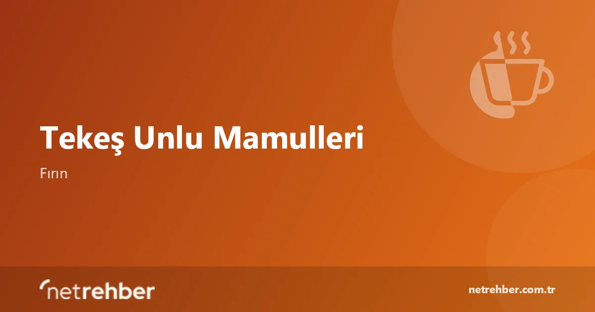 Tekeş Unlu Mamulleri kapak görseli