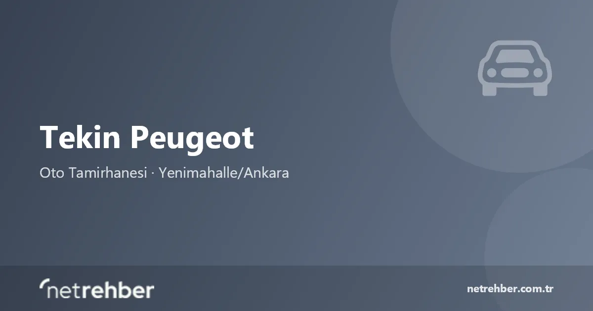 Tekin Peugeot kapak görseli