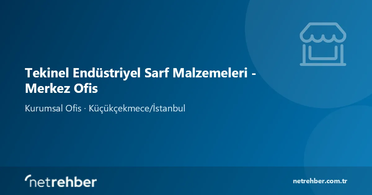 Tekinel Endüstriyel Sarf Malzemeleri - Merkez Ofis kapak görseli