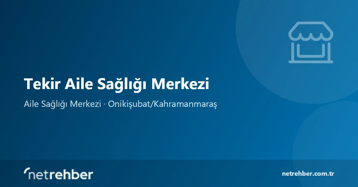 Tekir Aile Sağlığı Merkezi kapak görseli