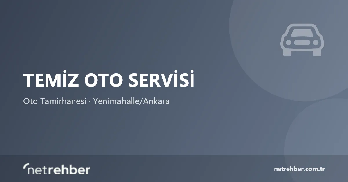 Temiz Oto Servisi kapak görseli