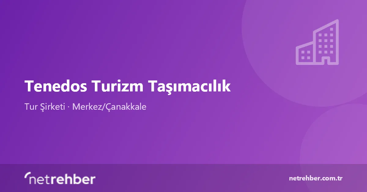 Tenedos Turizm Taşımacılık kapak görseli