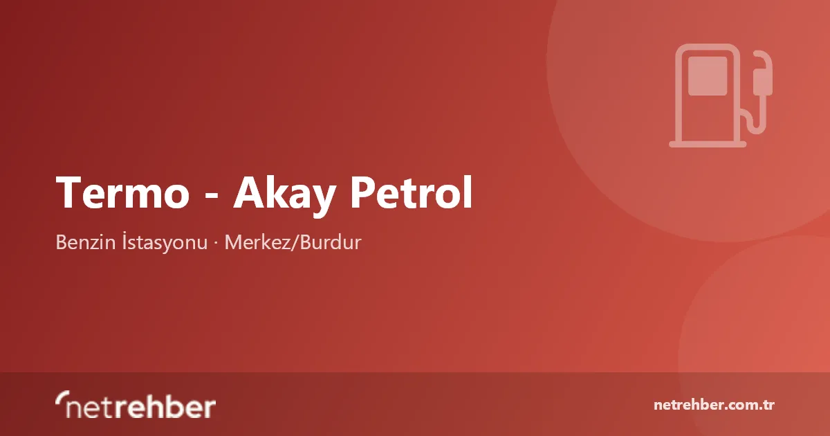 Termo - Akay Petrol kapak görseli