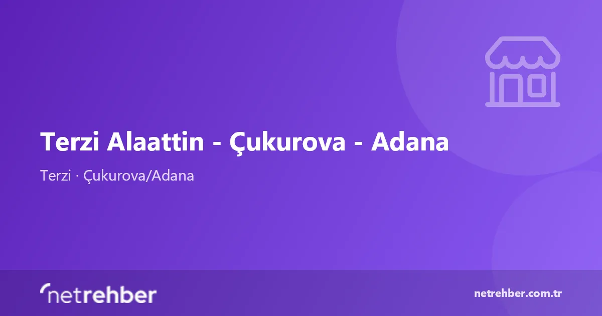 Terzi Alaattin - Çukurova - Adana kapak görseli