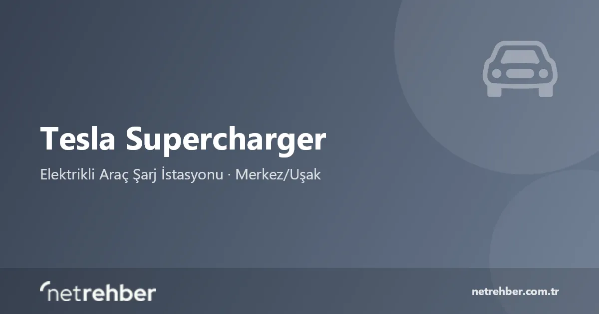 Tesla Supercharger kapak görseli