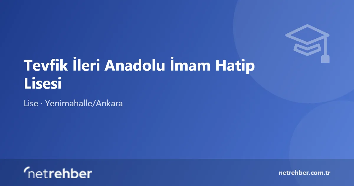 Tevfik İleri Anadolu İmam Hatip Lisesi kapak görseli