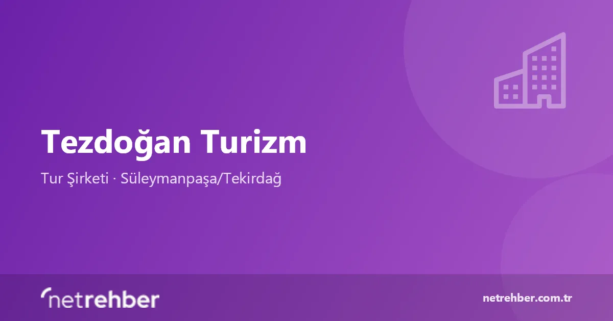 Tezdoğan Turizm kapak görseli