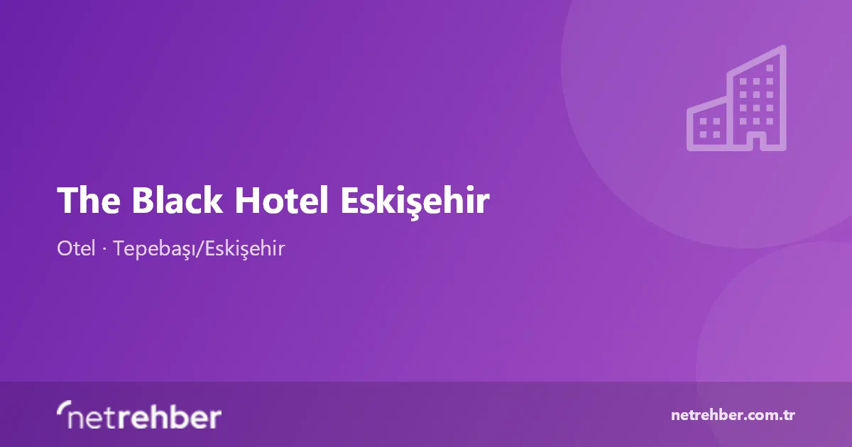 The Black Hotel Eskişehir kapak görseli