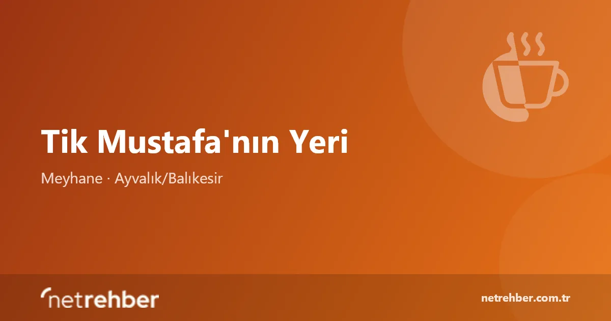 Tik Mustafa'nın Yeri kapak görseli