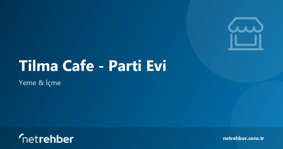 Tilma Cafe - Parti Evi kapak görseli