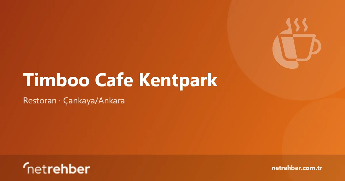 Timboo Cafe Kentpark kapak görseli
