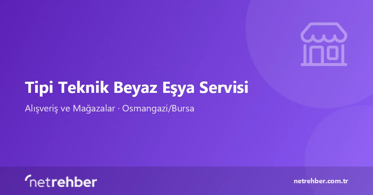 Tipi Teknik Beyaz Eşya Servisi kapak görseli