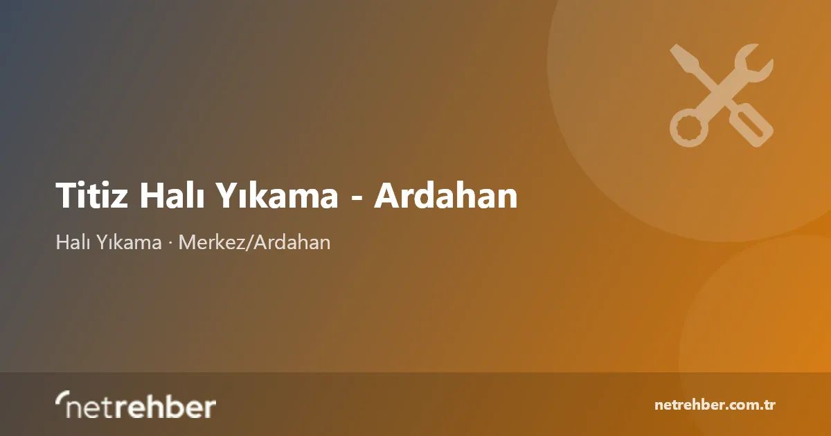 Titiz Halı Yıkama - Ardahan kapak görseli