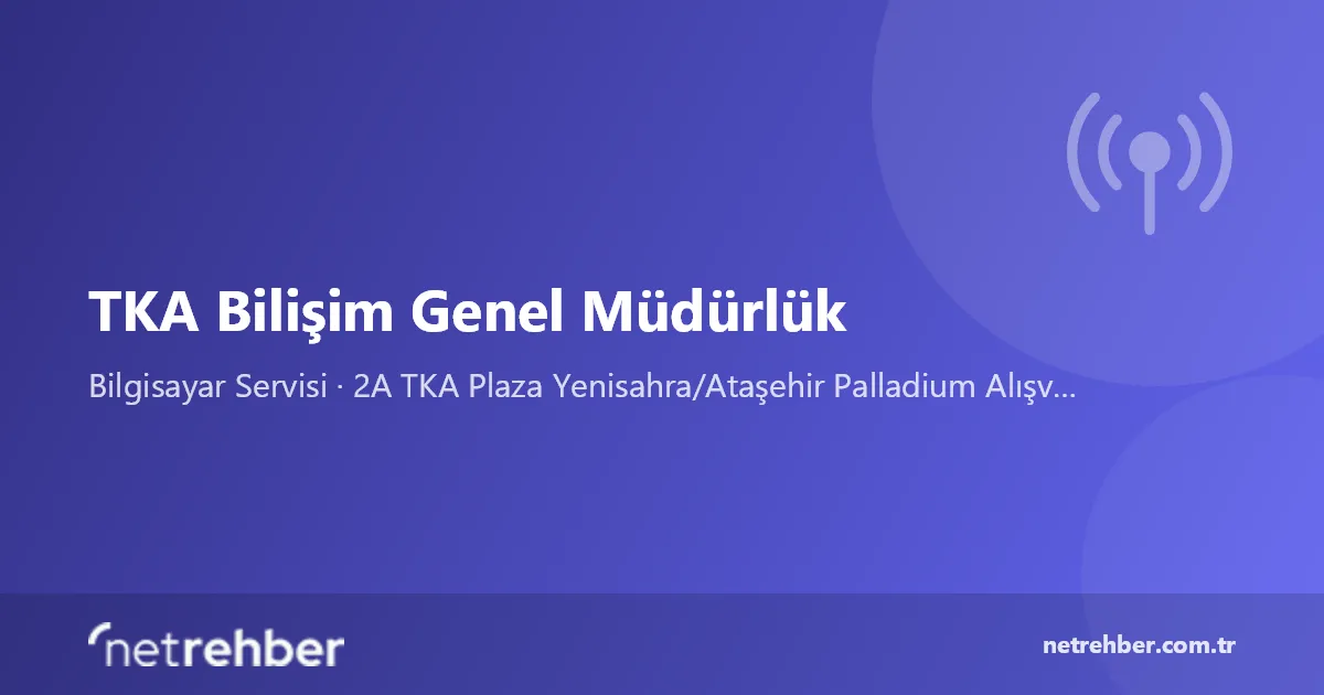 TKA Bilişim Genel Müdürlük kapak görseli