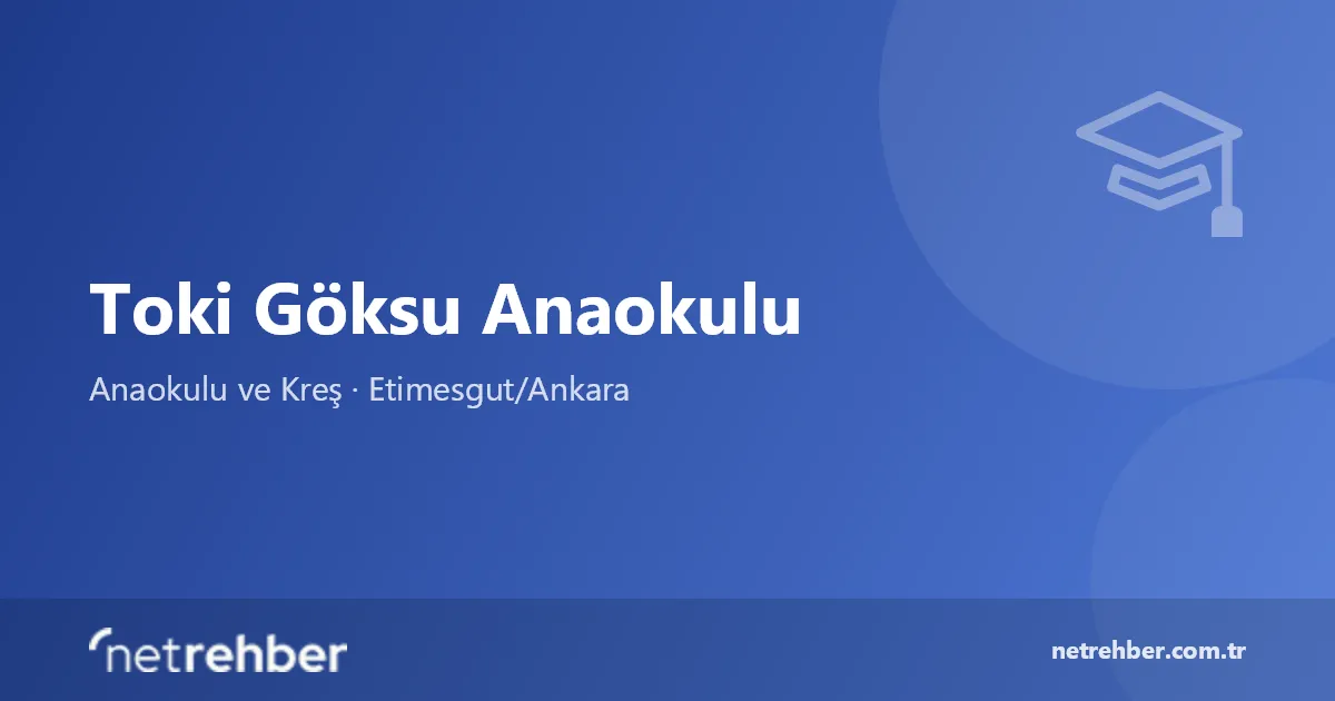 Toki Göksu Anaokulu kapak görseli