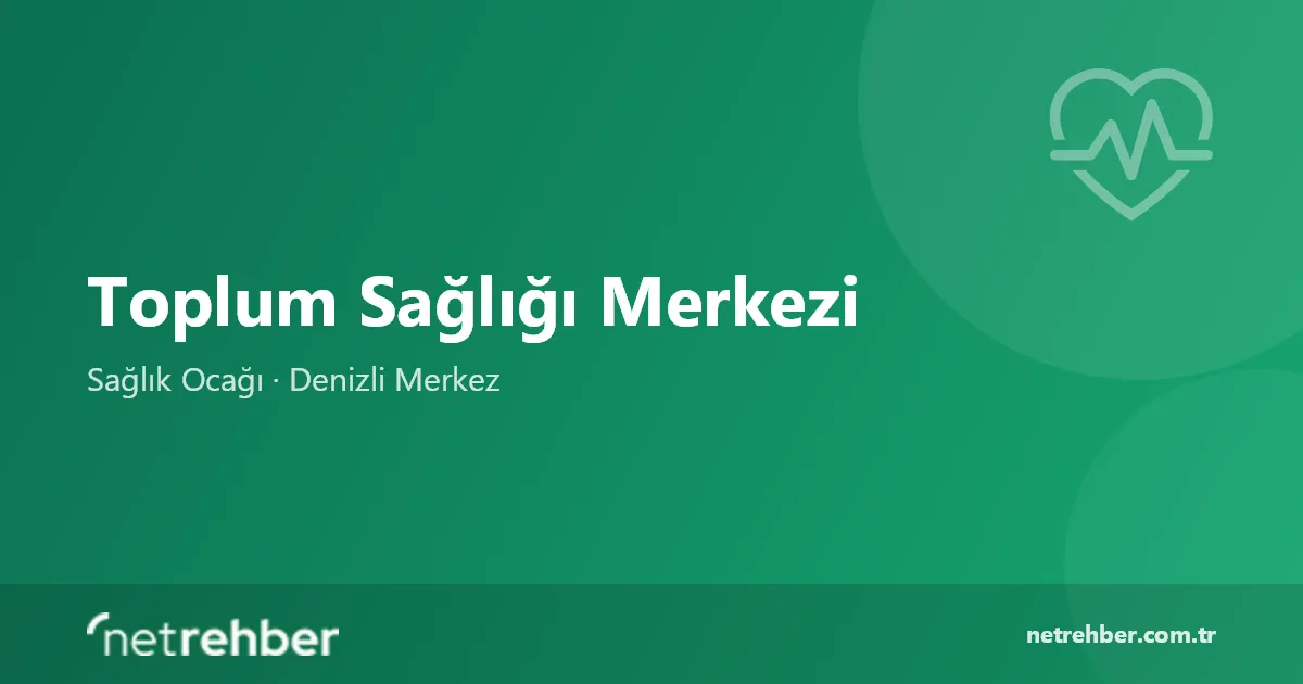 Toplum Sağlığı Merkezi kapak görseli