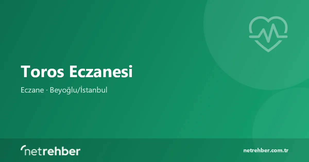 Toros Eczanesi kapak görseli