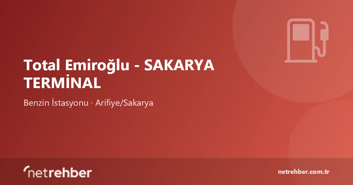 Total Emiroğlu - SAKARYA TERMİNAL kapak görseli