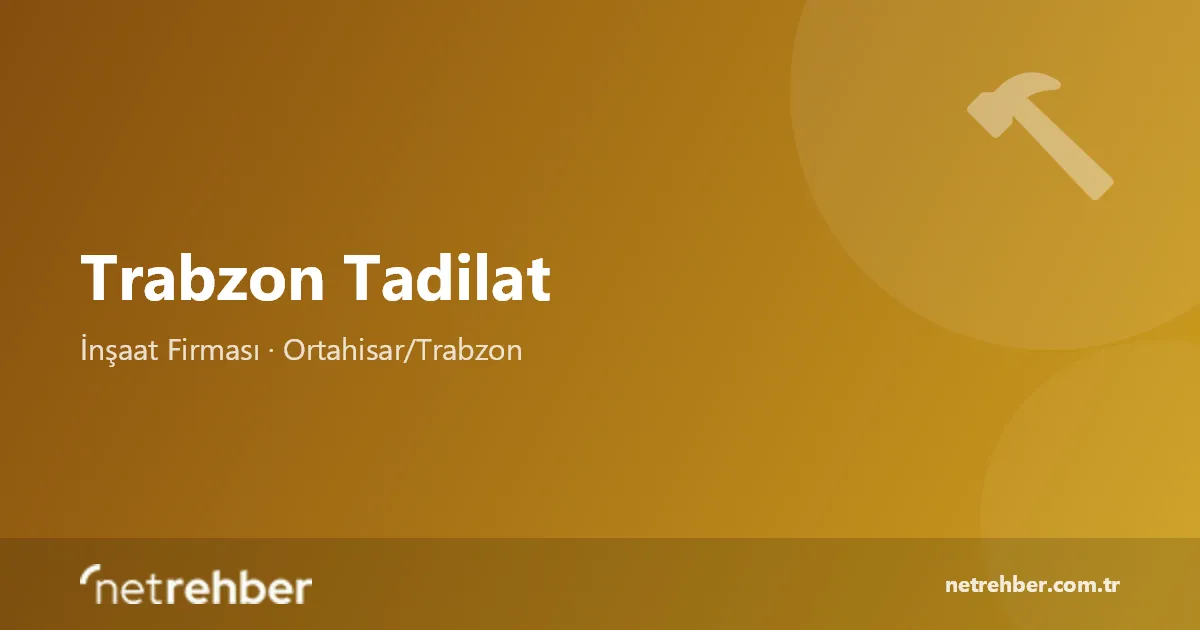 Trabzon Tadilat kapak görseli