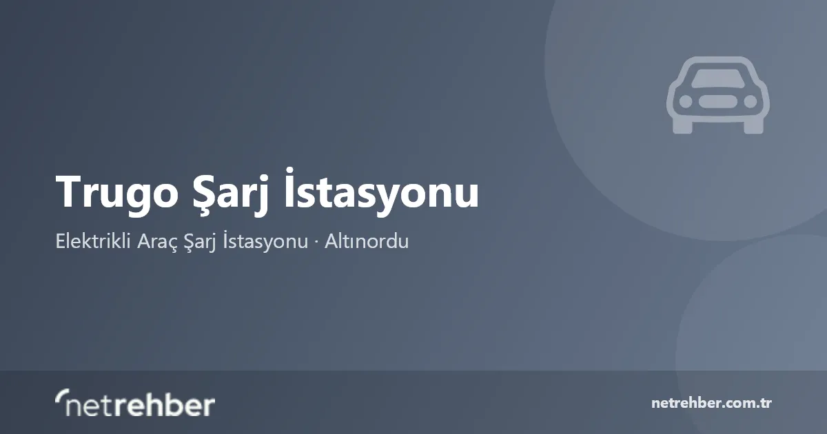 Trugo Şarj İstasyonu kapak görseli